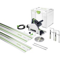  FESTOOL TS 55 CAMP-Set iegremdējams ripzāģis + 2 vadotnes